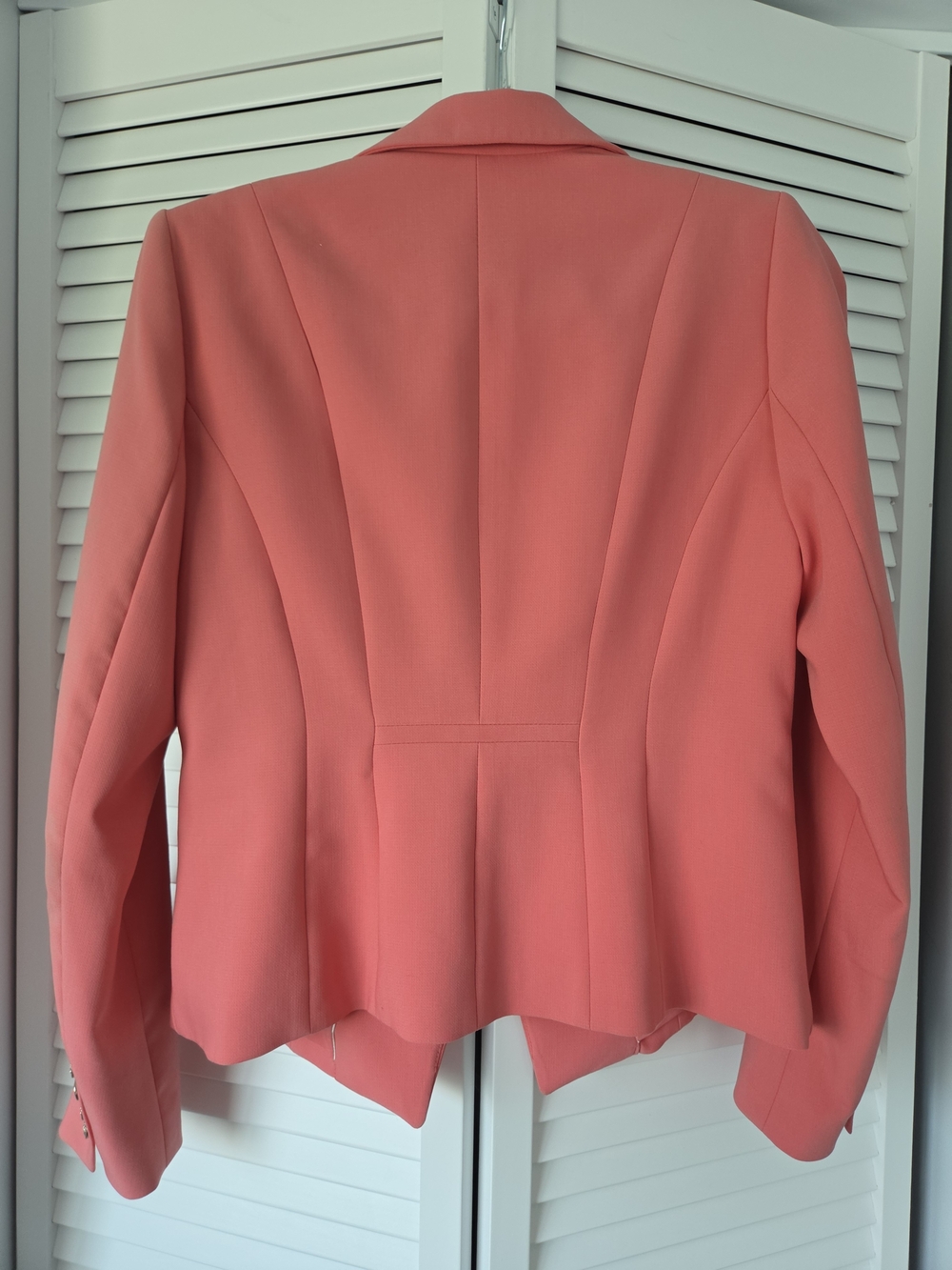 White House Black Market Coral Single Gold Button Blazer - Picture 5 of 5